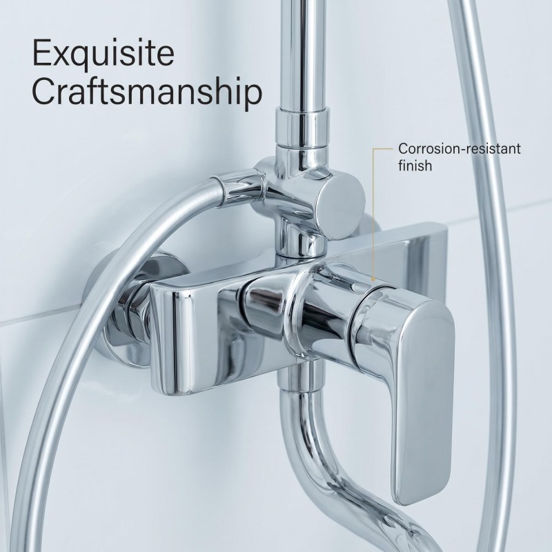 Exposed Brass Shower Set