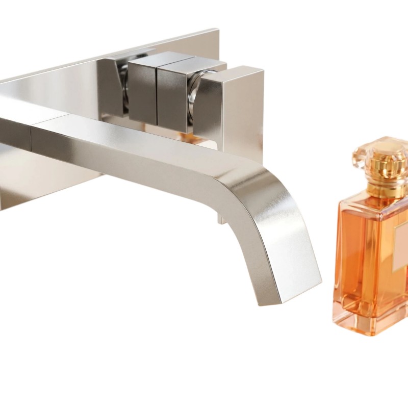 Wall-mounted basin faucet