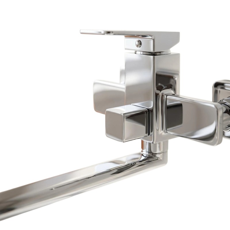 Wall-Mounted Brass Bathtub Faucet
